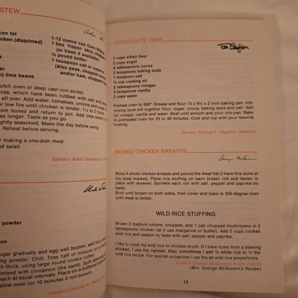 Volunteer Realty Co Cookbook Tennessee Nashville Rosalynn‎ Carter 1970s Recipes